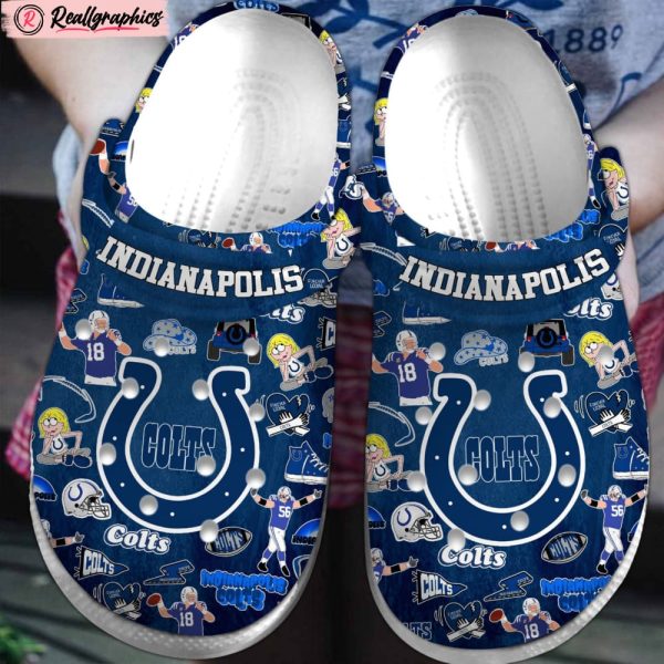 indianapolis colts nfl classic crocs shoes, indianapolis colts gifts for fans