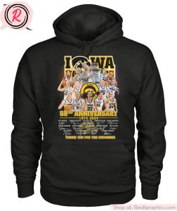 iowa hawkeyes 50th anniversary 1974-2024 thank you for the memories unisex shirt