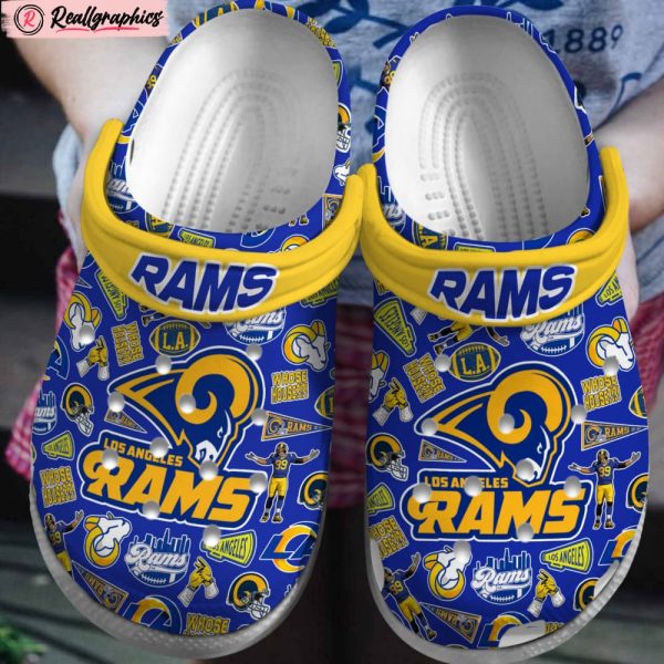 los angeles rams nfl classic crocs shoes, rams gifts