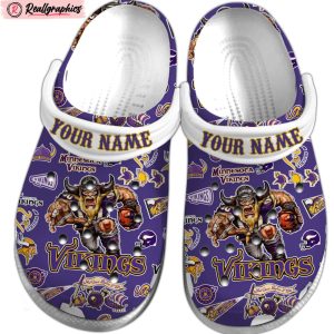 minnesota vikings nfl classic crocs shoes, vikings footwear