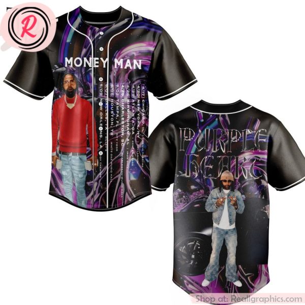 money man purple heart baseball jersey