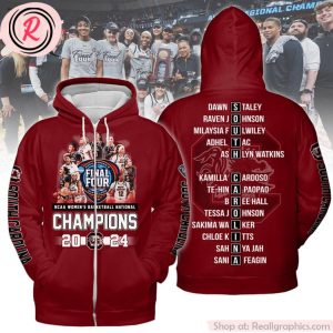 ncaa women's basketball national champions 2024 south carolina gamecocks hoodie - garnet
