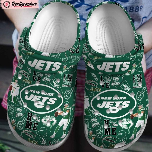 new york jets nfl classic crocs shoes, jets fan gears