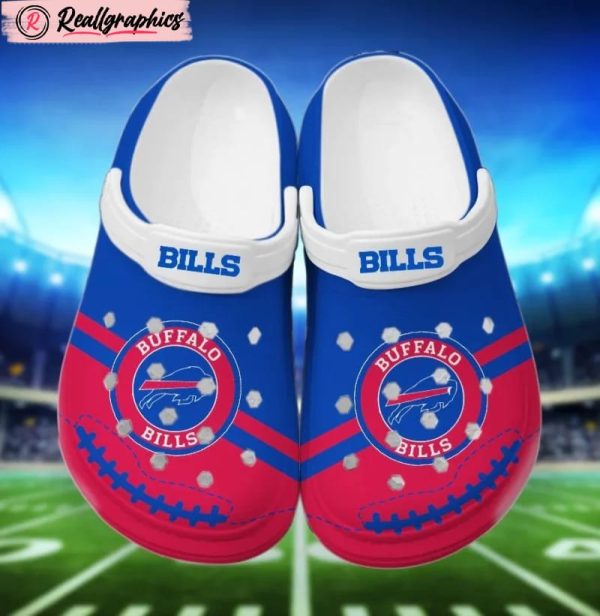 nfl buffalo bills football crocs shoes comfortable crocband clogs for men women, bills footwear