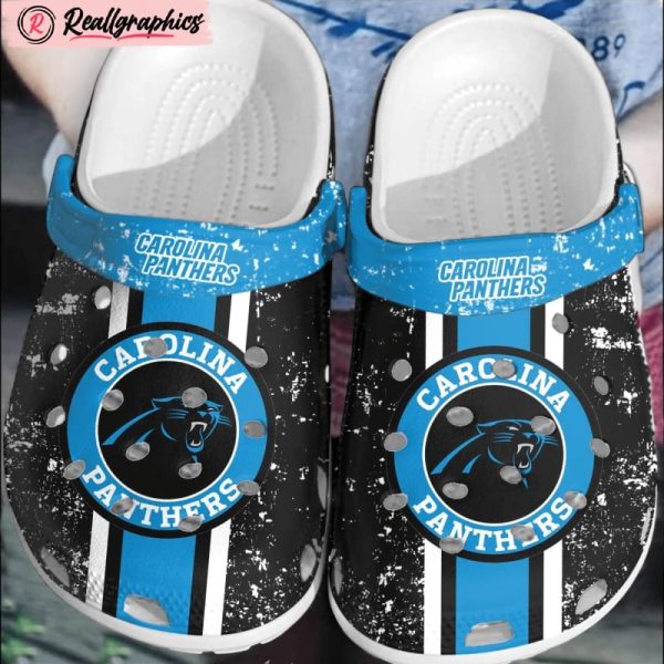 nfl carolina panthers football crocs comfortable shoes crocband clogs for men women, panthers gear