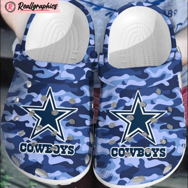 nfl dallas cowboys football crocband shoes clogs crocs comfortable for men women, dallas cowboys fan gears