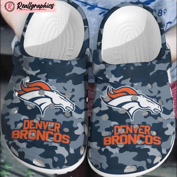 nfl denver broncos football crocband comfortable clogs crocs shoes for men women, broncos merchandise