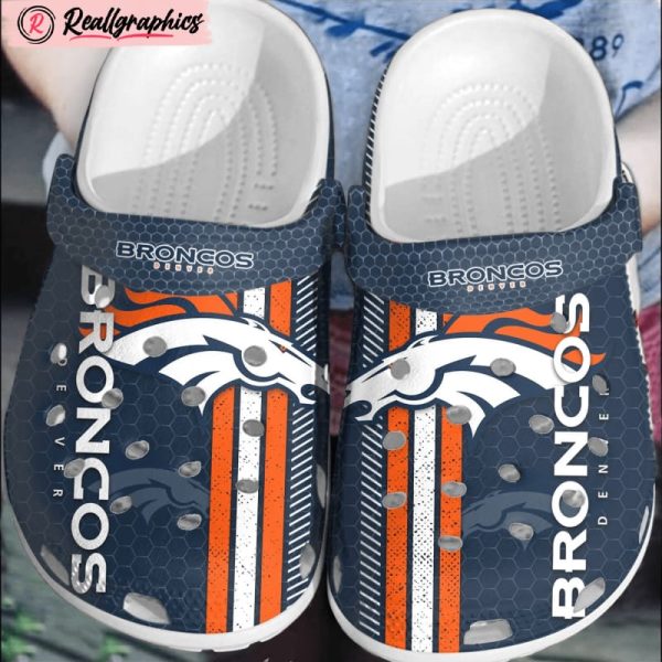 nfl denver broncos football crocband comfortable crocs clogs shoes for men women, broncos gifts