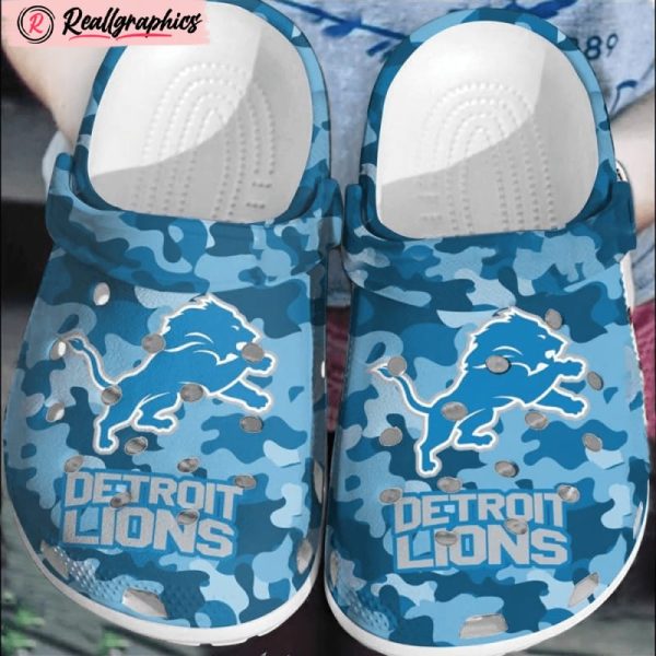 nfl detroit lions football clogs crocs crocband comfortable shoes for men women, detroit lions gear