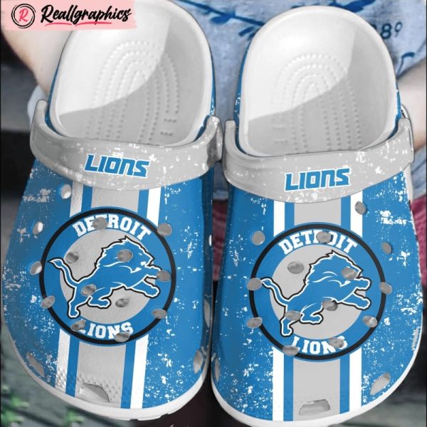 nfl detroit lions football crocband comfortable shoes clogs crocs for men women, detroit lions gifts for fans