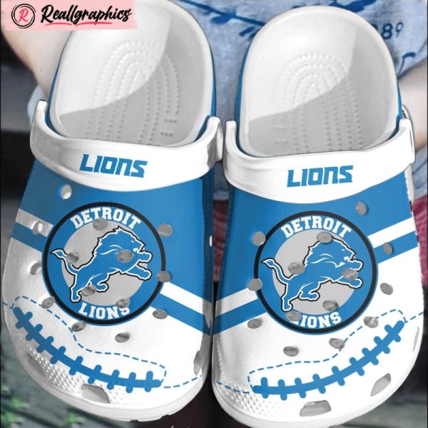 nfl detroit lions football crocband comfortable shoes crocs clogs for men women, lions merch