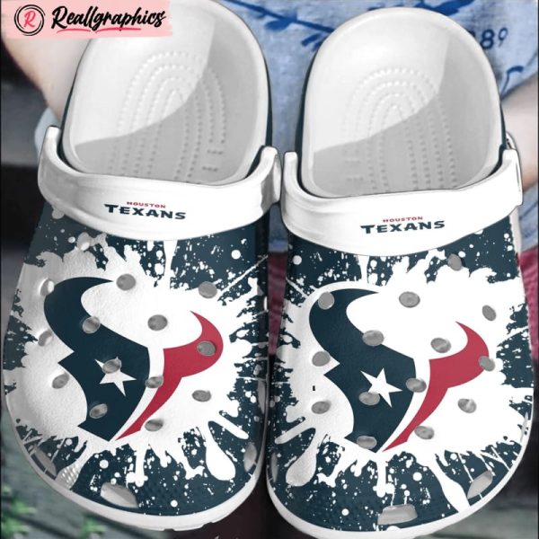 nfl houston texans football clogs crocs comfortable crocband shoes for men women, houston texans team gifts