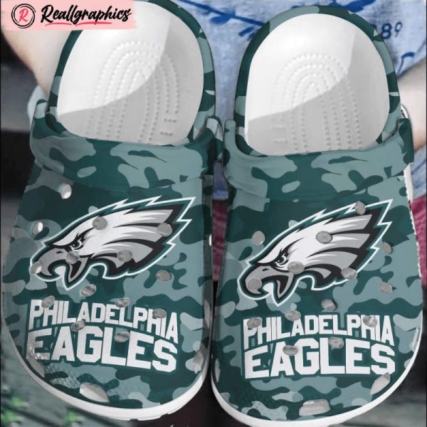 nfl philadelphia eagles football crocband crocs comfortable shoes clogs for men women, eagles gifts for fans