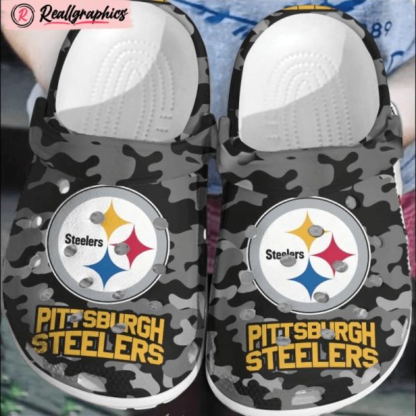 nfl pittsburgh steelers football crocs comfortable shoes clogs crocband for men women, steelers team gifts