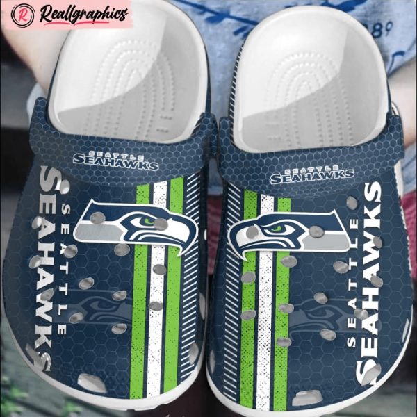 nfl seattle seahawks crocsclogs crocband comfortable shoes for men women, seattle seahawks gifts for fans