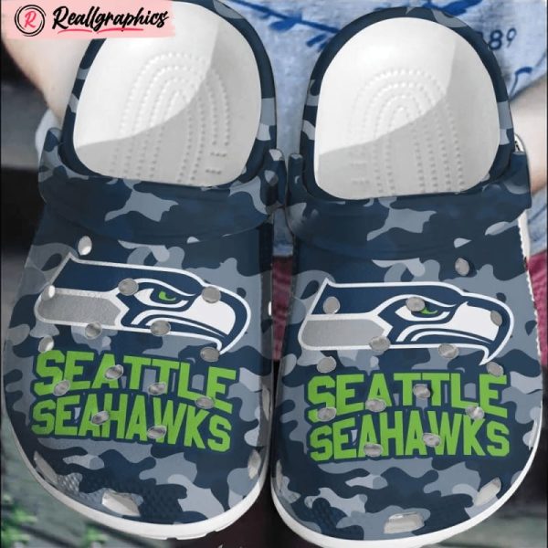 nfl seattle seahawks crocsclogs shoes comfortable crocband for men women, seattle seahawks shoes