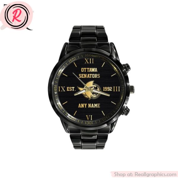 nhl ottawa senators special black stainless steel watch