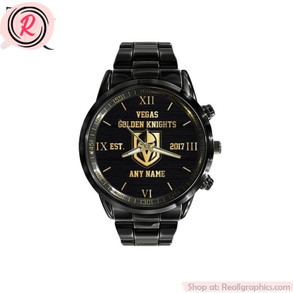 nhl vegas golden knights special black stainless steel watch