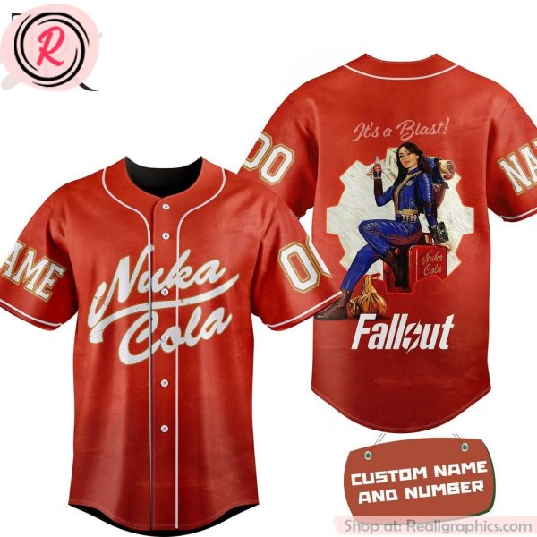 nuka cola it's a blast fallout custom baseball jersey