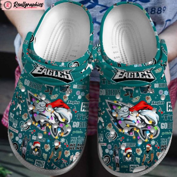 philadelphia eagles nfl 3d printed classic crocs shoes and kids, philadelphia eagles footwear