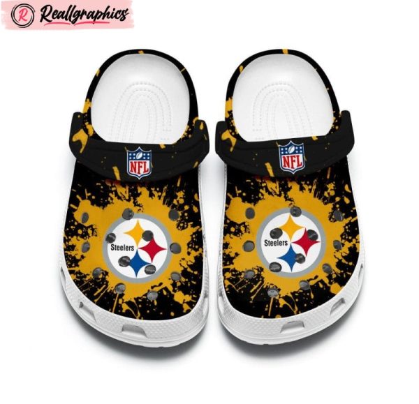pittsburgh steelers custom for nfl fans clog shoes, pittsburgh steelers gear