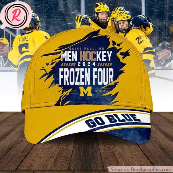 saint paul, mn men hockey 2024 frozen four michigan wolverines cap