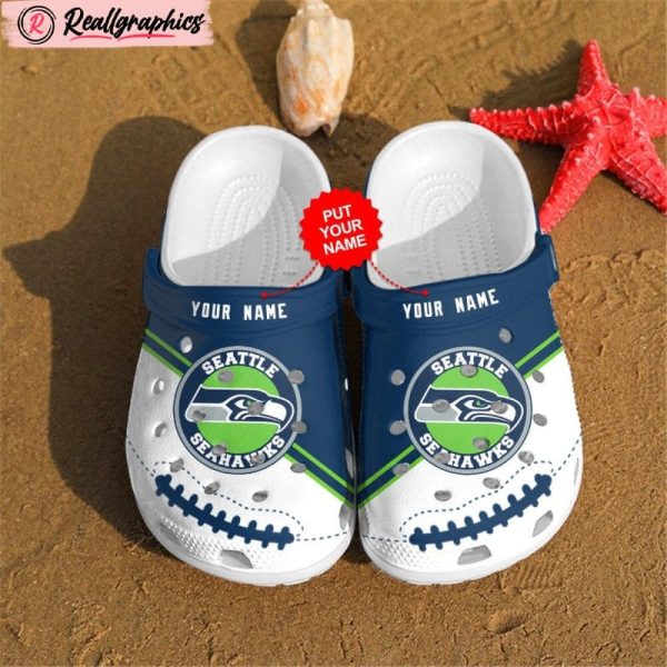 seattle seahawks personalized custom for nfl fans clog shoes, seahawks gear