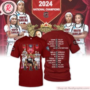 south carolina gamecocks 2024 ncaa women's basketball national 3 time champions hoodie