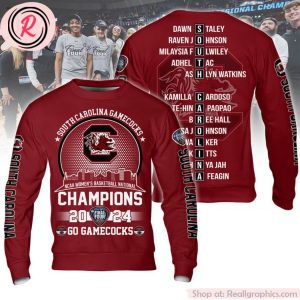 south carolina gamecocks ncaa women's basketball national champions 2024 hoodie - garnet