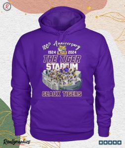 100th anniversary 1924 2024 the tiger stadium geaux tigers unisex shirt