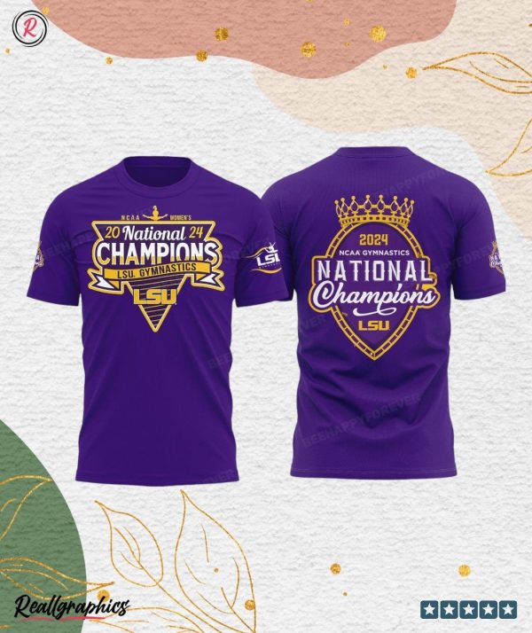 2024 ncaa gymnastics national national champions lsu tigers hoodie purple