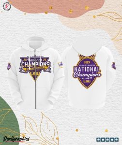 2024 ncaa gymnastics national national champions lsu tigers hoodie white