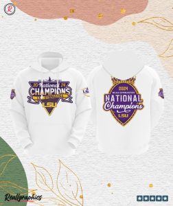 2024 ncaa gymnastics national national champions lsu tigers hoodie white