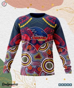 afl adelaide crows special indigenous mix polynesian design hoodie