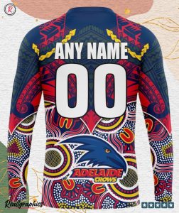 afl adelaide crows special indigenous mix polynesian design hoodie