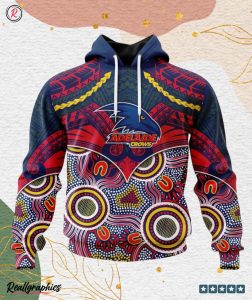 afl adelaide crows special indigenous mix polynesian design hoodie