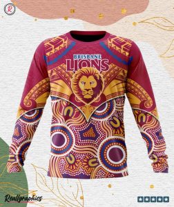 afl brisbane lions special indigenous mix polynesian design hoodie