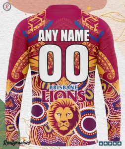 afl brisbane lions special indigenous mix polynesian design hoodie