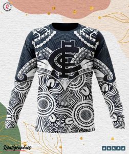 afl carlton football club special indigenous mix polynesian design hoodie