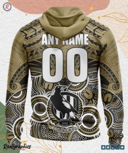 afl collingwood football club special indigenous mix polynesian design hoodie