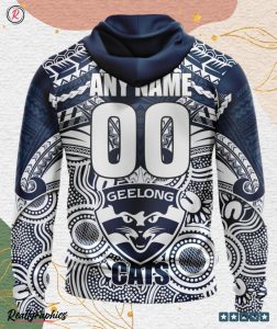 afl geelong cats special indigenous mix polynesian design hoodie