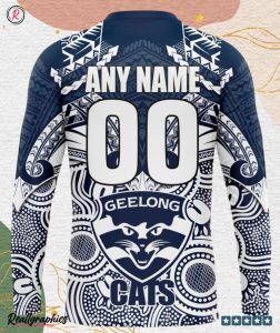 afl geelong cats special indigenous mix polynesian design hoodie