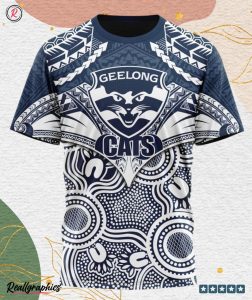 afl geelong cats special indigenous mix polynesian design hoodie