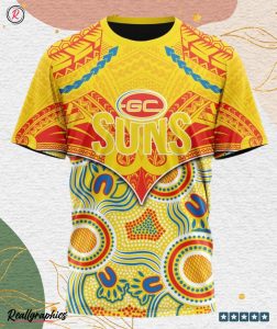 afl gold coast suns special indigenous mix polynesian design hoodie