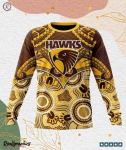 afl hawthorn football club special indigenous mix polynesian design hoodie