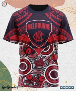 afl melbourne football club special indigenous mix polynesian design hoodie