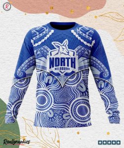 afl north melbourne football club special indigenous mix polynesian design hoodie