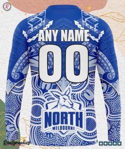 afl north melbourne football club special indigenous mix polynesian design hoodie