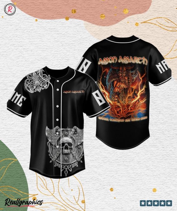 amon amarth metal crushes all tour 2024 custom baseball jersey