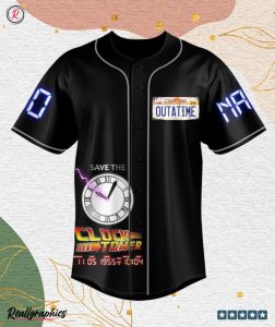 back to the future visit hill valley a nice place to live custom baseball jersey